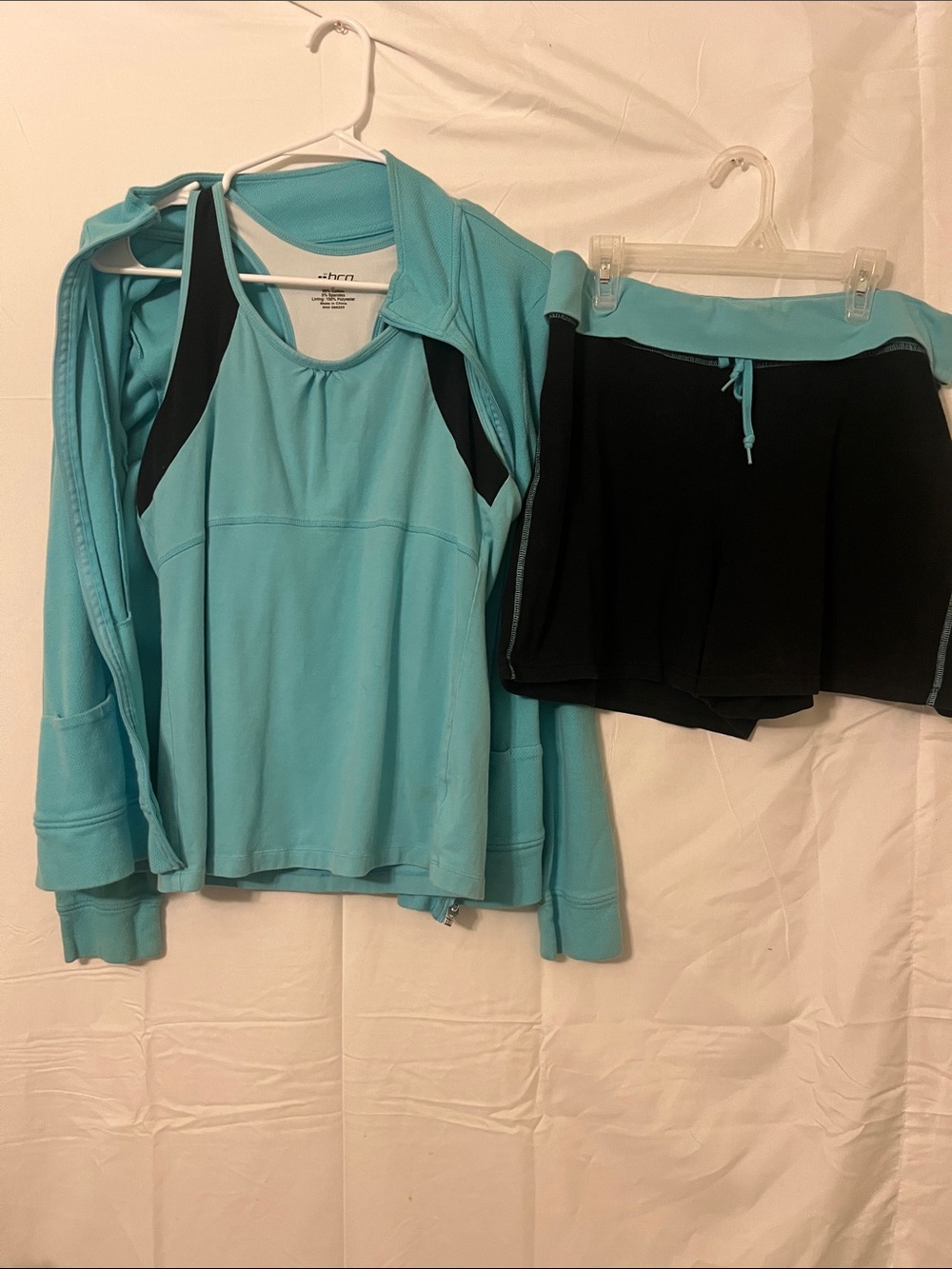 bcg Aqua Sports Bra Tank, Jacket & Black Skort Set